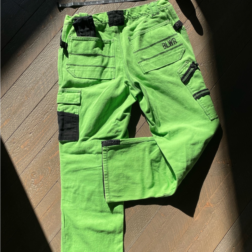 neon green cargos